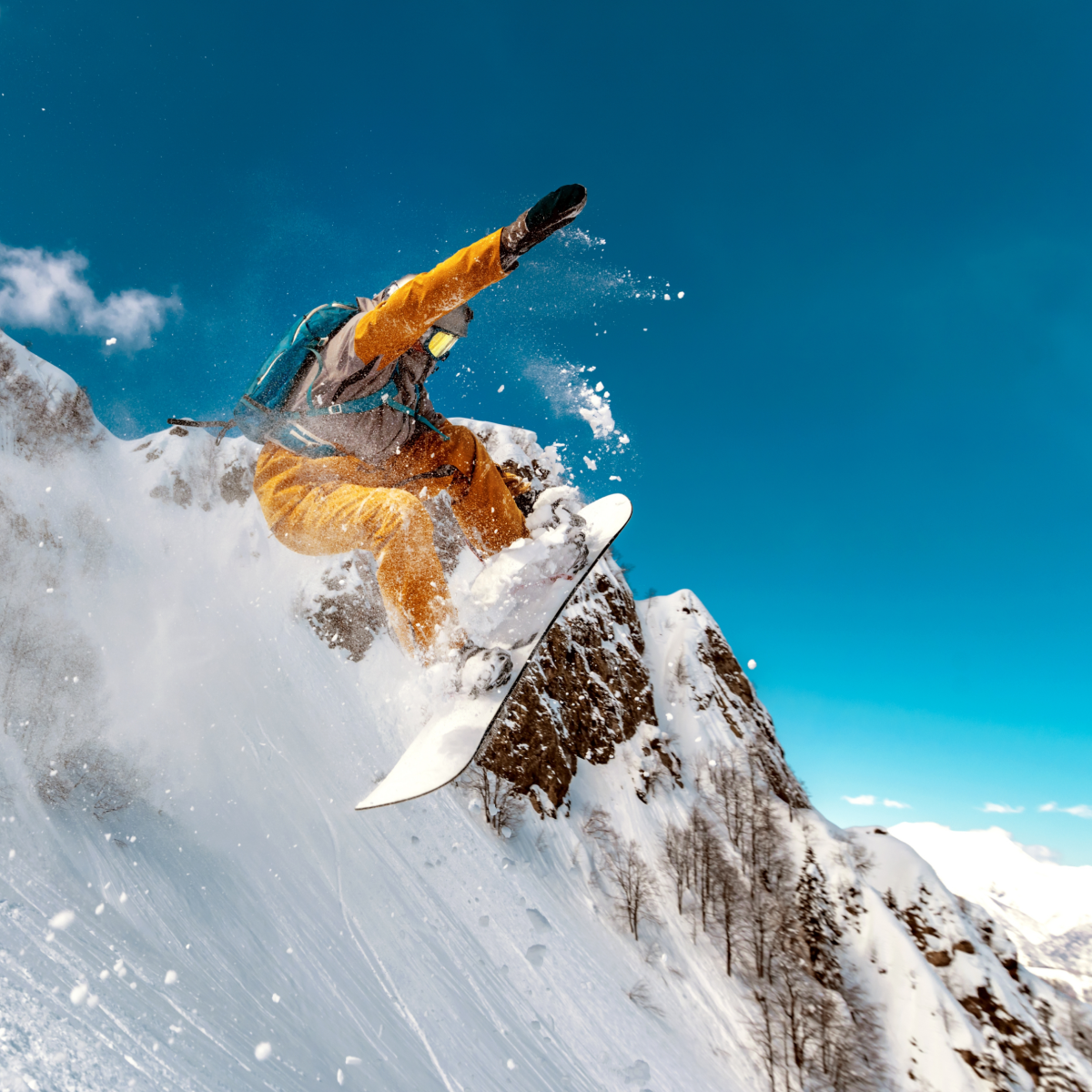 AdventureSports-Marketing Guy snowboarding