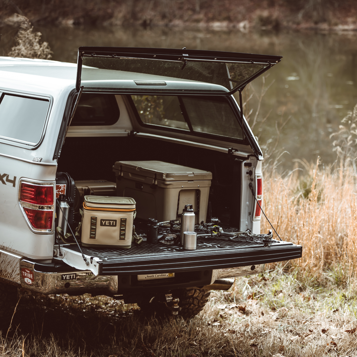 Camping-Strategy Truck with camping supplies