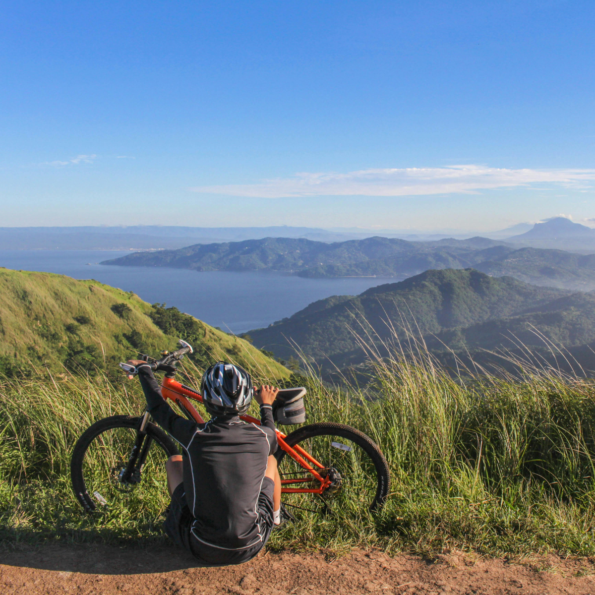 Cycling-PR cyclist in mountains