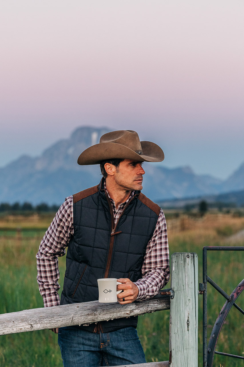 cowboy at dusk