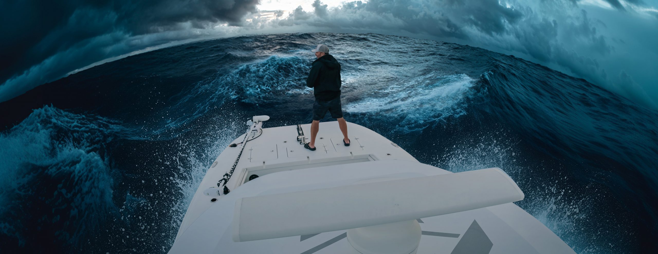 Man standing on boat